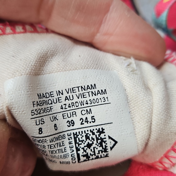 All Star Converse Pink Canvas Sneakers - Picture 9 of 9